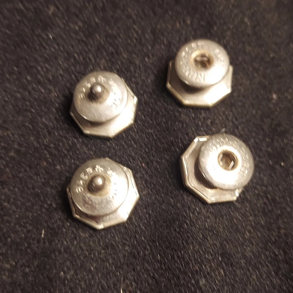 🩶 Antique Baer & Wilde Kum-A-Part Octagon Cuff Links